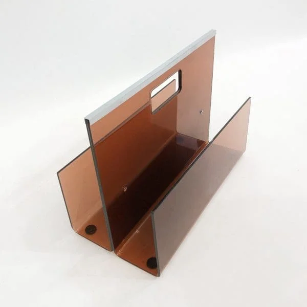 French Michel Dumas Acrylic Magazine Rack Circa 1970s - Image 6