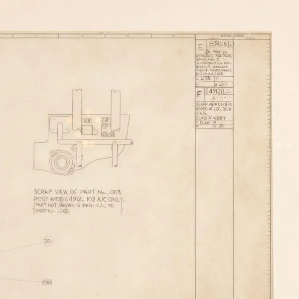 Original Concorde Design Drawing, England 1960s - Image 11