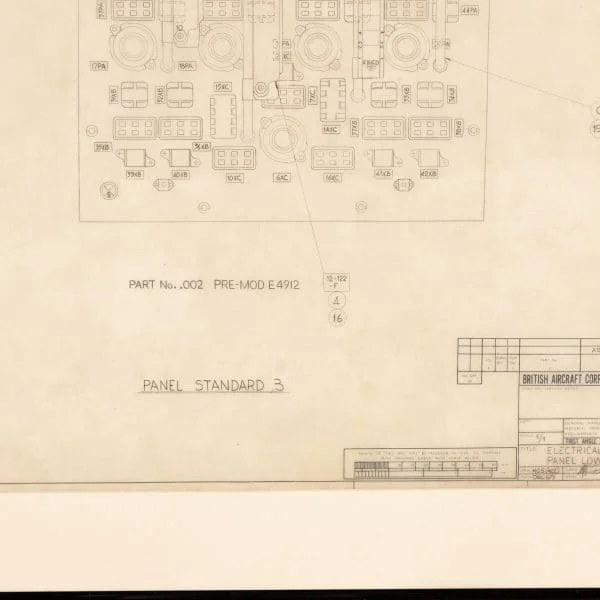 Original Concorde Design Drawing, England 1960s - Image 8