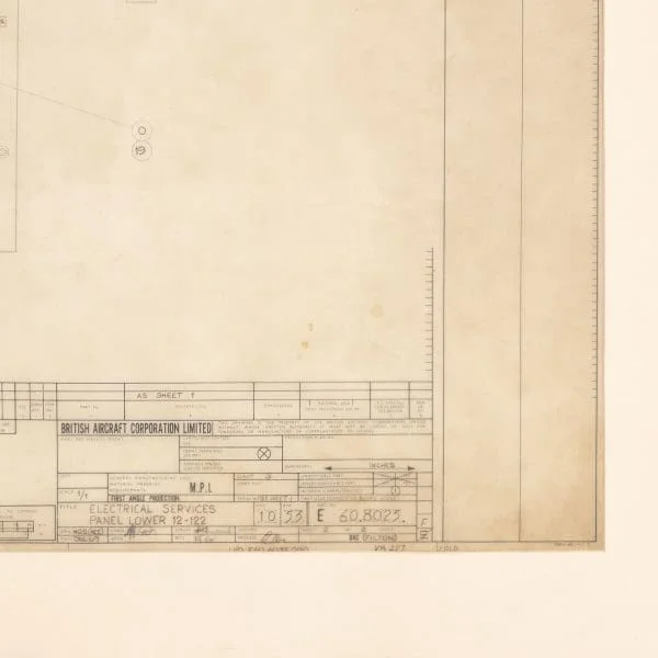 Original Concorde Design Drawing, England 1960s - Image 9