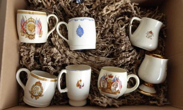 Collectable Royal Mugs X 6 And A Milk Jug