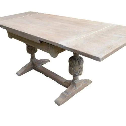 Solid Oak Weathered Antique Extending Dining Table