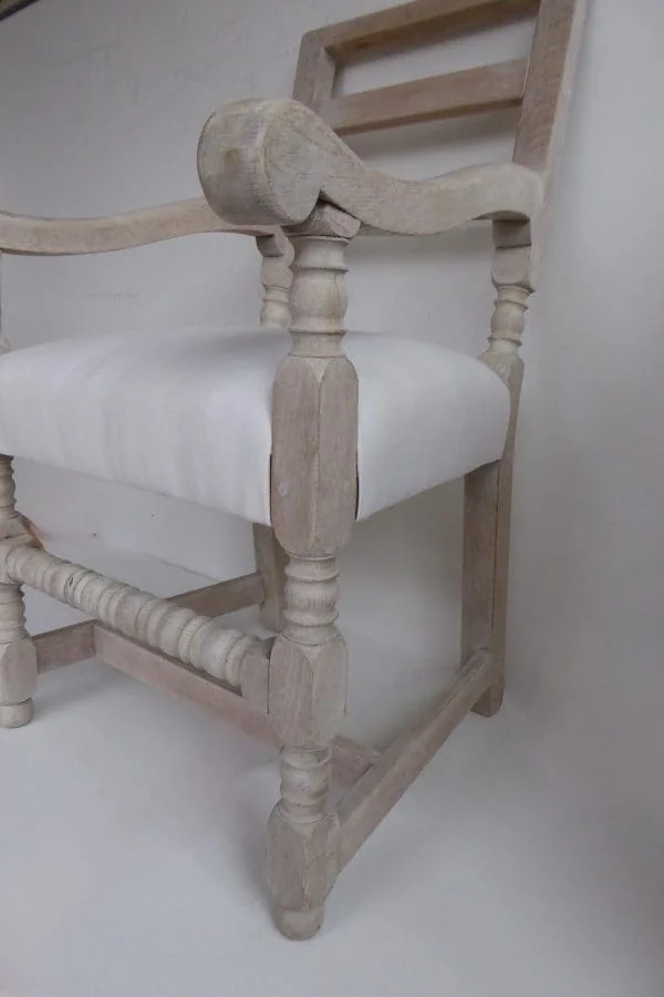 Solid Oak Weathered Antique Carver chair - Image 10