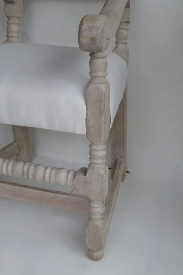 Solid Oak Weathered Antique Carver chair - Image 9