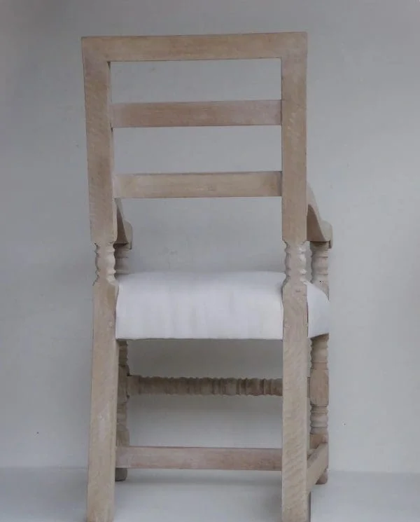 Solid Oak Weathered Antique Carver chair - Image 11