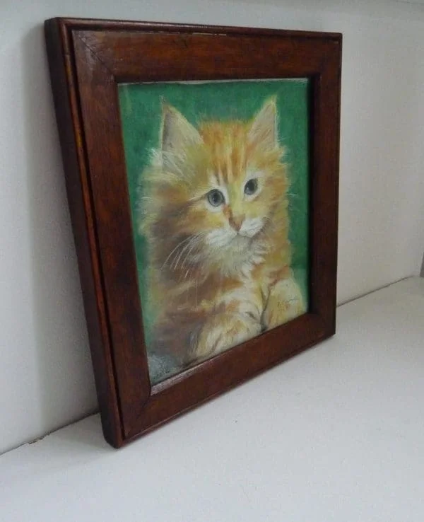 Portrait Of A Ginger Cat Painted In Mixed Media. - Image 6