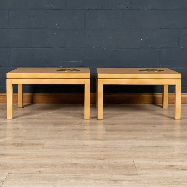 Pair of Lacquered Wood and Agate Side Tables by Willy Daro, Belgium Circa 1970 - Image 8