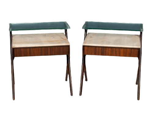 Pair of Rosewood Side Tables by Vittorio Dassi, Italy 1950s