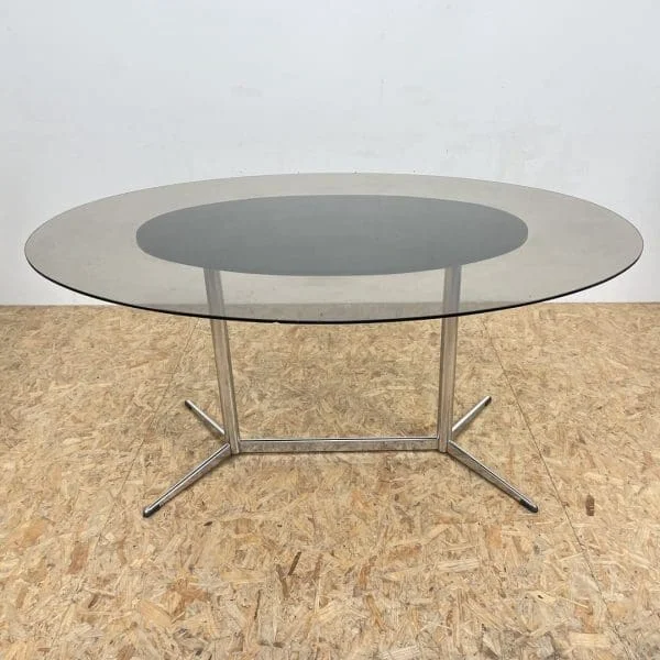 Mid Century 1960s Smoked Perspex Chairs and Glass Table - Image 12