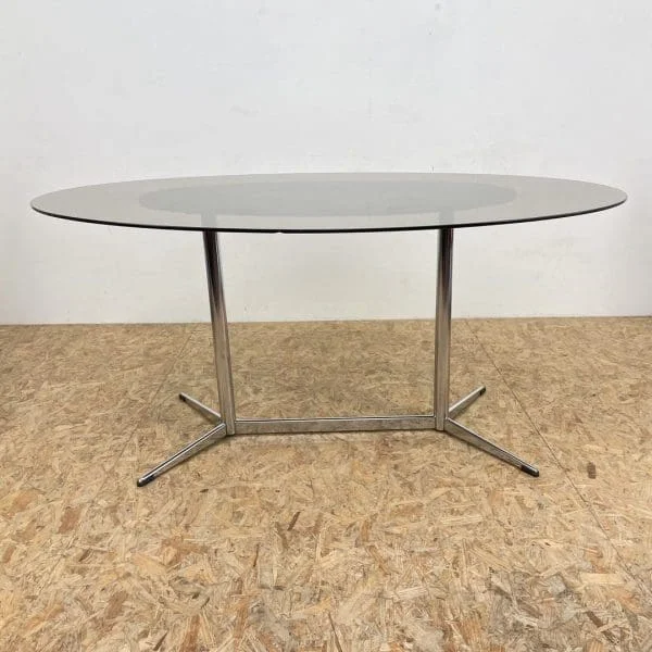 Mid Century 1960s Smoked Perspex Chairs and Glass Table - Image 11