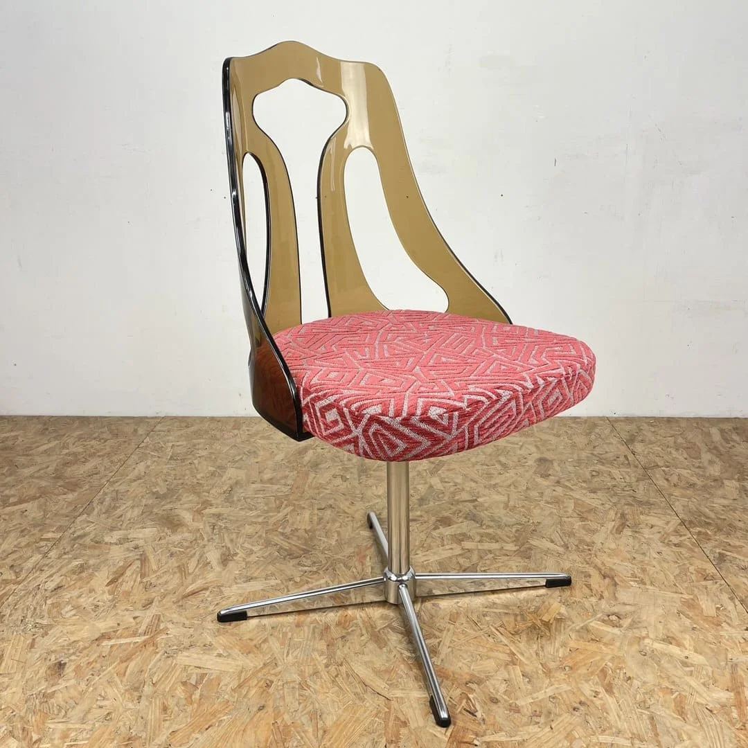 Mid Century 1960s Smoked Perspex Chairs and Glass Table ImParlour