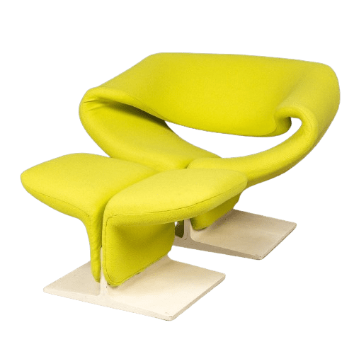 Ribbon Chair and Footstool by Pierre Paulin for Artifort, France, Late 20th Century