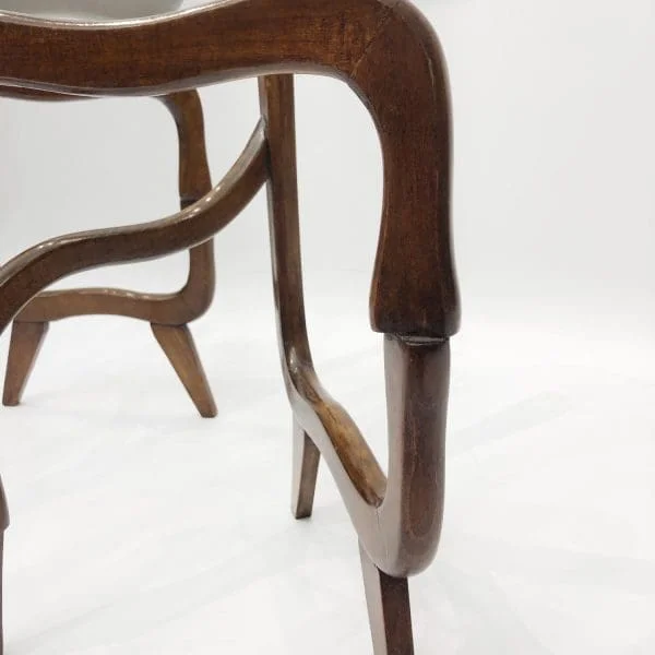 Midcentury Italian Polymorphic Teak And Glass Side Tables Circa 1950s - Image 8