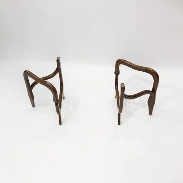 Midcentury Italian Polymorphic Teak And Glass Side Tables Circa 1950s - Image 11