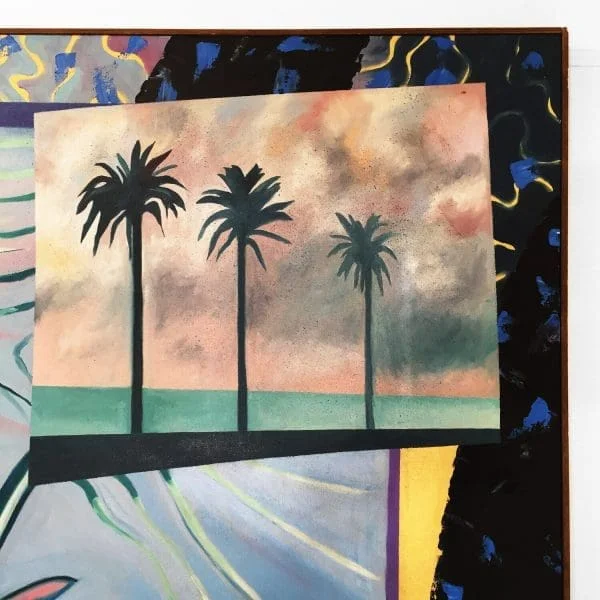 Richard Frank 'Palm's Parade' Painting, Oil On Canvas 1980 - Image 5