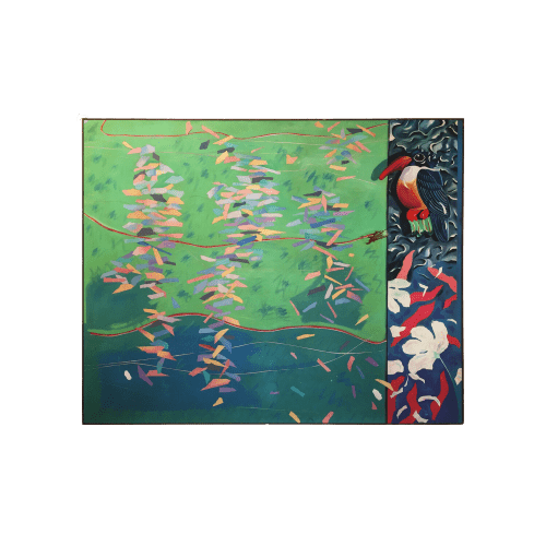 Richard Frank 'Kingfisher's Kotillion' Painting, Oil On Canvas 1980