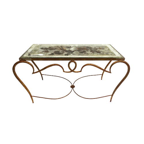 French Rene Drouet Gilded Coffee Table circa 1940s