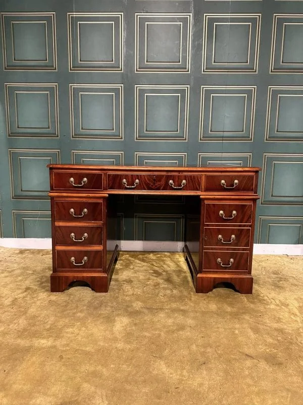 Reproduction Twin Pedestal Desk - Image 2