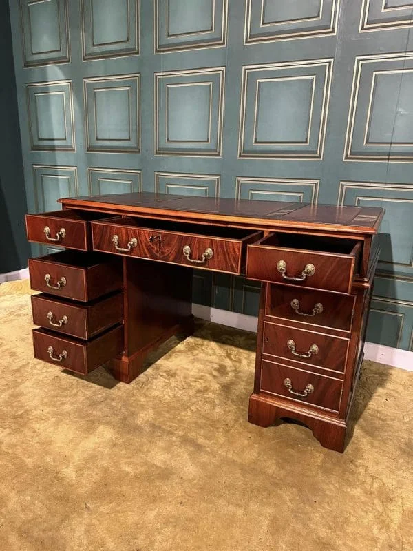 Reproduction Twin Pedestal Desk - Image 4