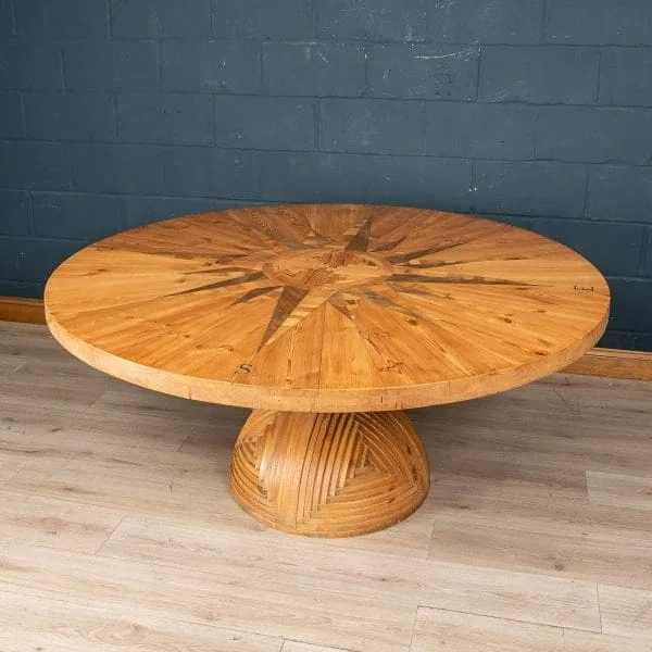 Rosa Dei Venti Table by Mario Ceroli for Poltronova, Italy, Early 1970s - Image 4