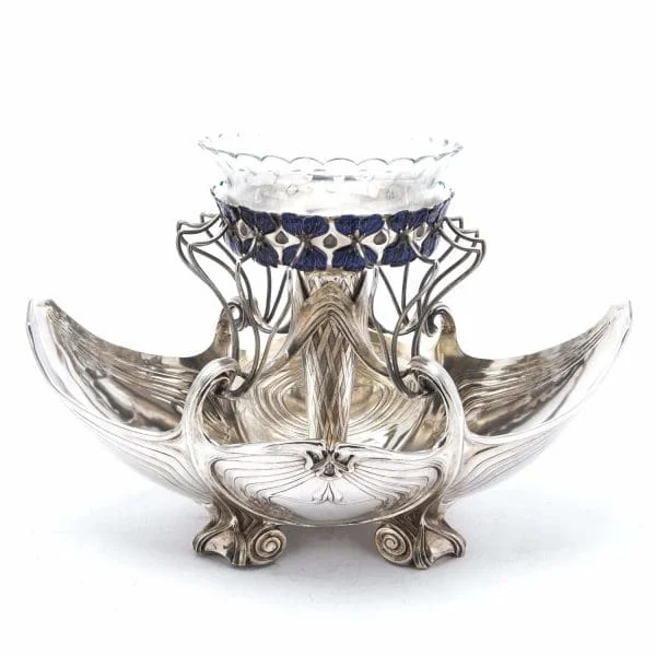 Large Art Nouveau Silver and Enamel Epergne Centrepiece, Germany Circa 1905 - Image 2