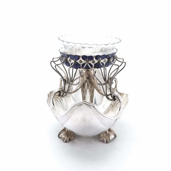 Large Art Nouveau Silver and Enamel Epergne Centrepiece, Germany Circa 1905 - Image 3