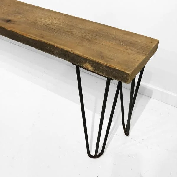 Industrial Bench With Hairpin Legs - Image 9