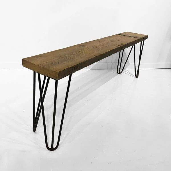 Industrial Bench With Hairpin Legs - Image 4