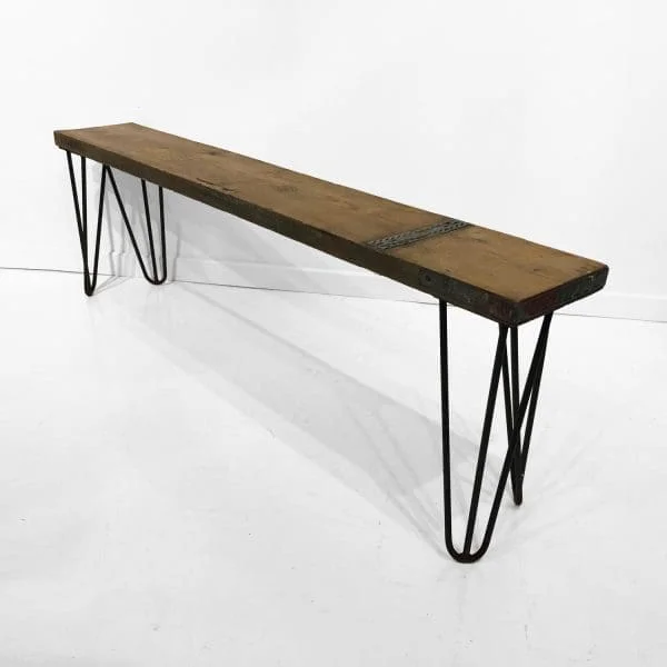 Industrial Bench With Hairpin Legs - Image 5