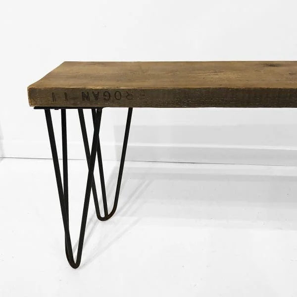 Industrial Bench With Hairpin Legs - Image 6