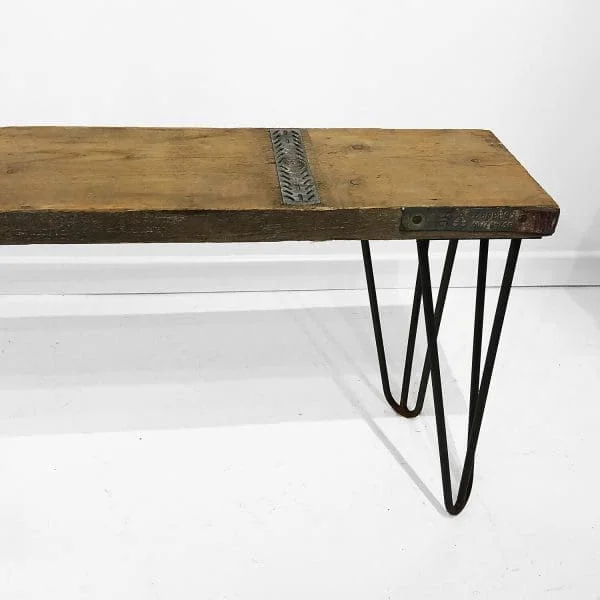 Industrial Bench With Hairpin Legs - Image 7