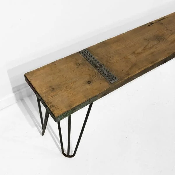 Industrial Bench With Hairpin Legs - Image 8