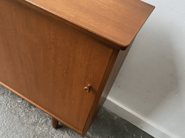 Mid-Century teak bookcase by Avalon with sliding doors