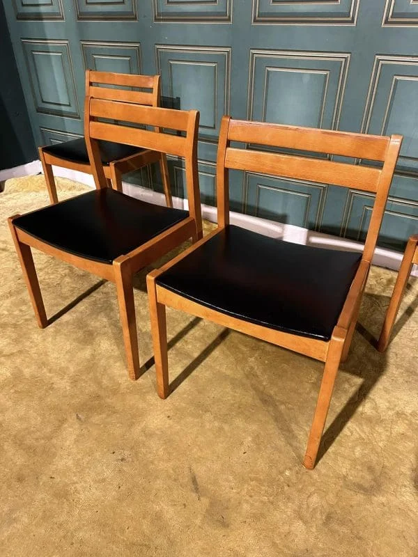 Set Of Four Retro Teak Dining Chairs - Image 5