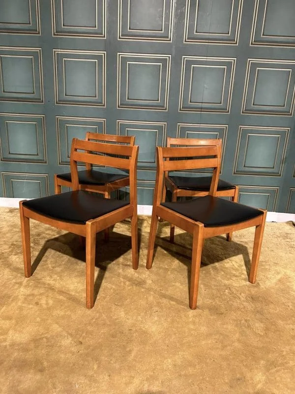 Set Of Four Retro Teak Dining Chairs - Image 3