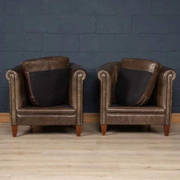 Pair of Sheepskin Leather Club Chairs, Holland, Late 20th Century - Image 7