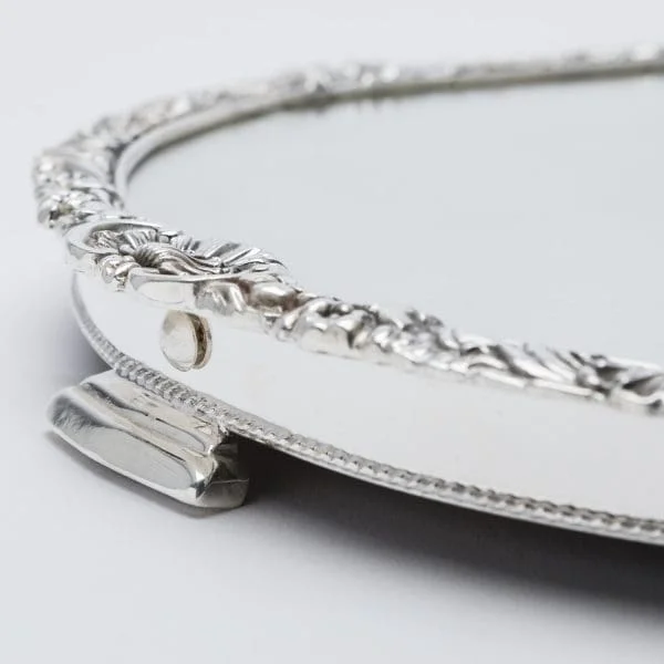 Silver Plated Mirrored Plateau made in Sheffield, England - Image 10