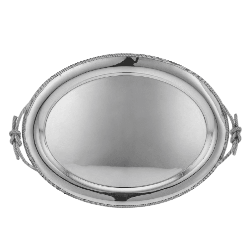 Silver Plated Tea Tray by Broggi, Italy Mid to Late 20th Century