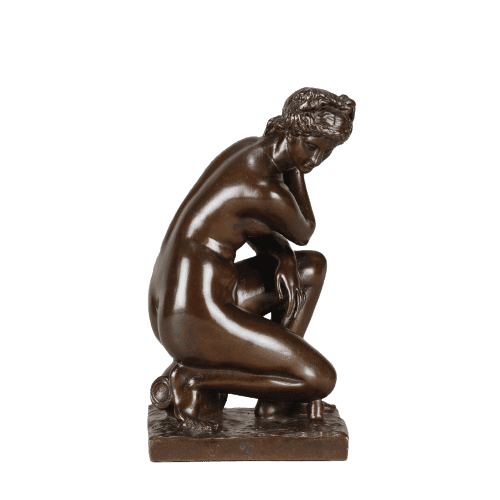 Late 19th Century Bronze "Kneeling Venus" by the Barbedienne Foundry