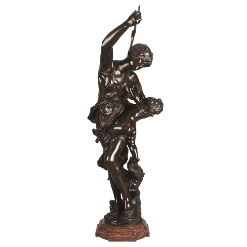 Art Nouveau Bronze "Venus & Cupid" By J Sul-Abadie