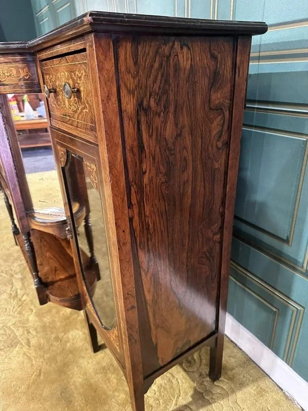 Victorian Rosewood Profusely Inlaid Sideboard - Image 9