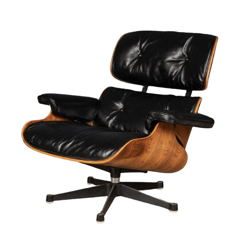 Vintage Eames Lounge Chair by Mobilier International, France Circa 1980