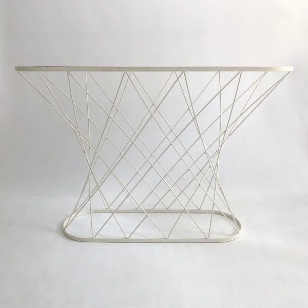 Vintage American White Twisted Console Table Circa 1980s - Image 6