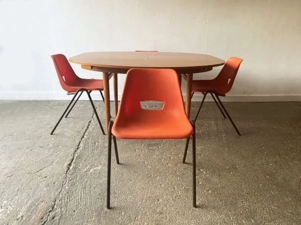 Mid-Century modern dining set by Schreiber Furniture and AB tubular Products - Image 4