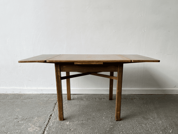 1930’s vintage oak draw leaf dining table - Image 2