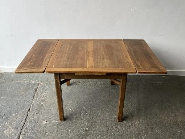 1930’s vintage oak draw leaf dining table - Image 3