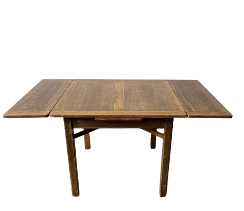 1930’s vintage oak draw leaf dining table