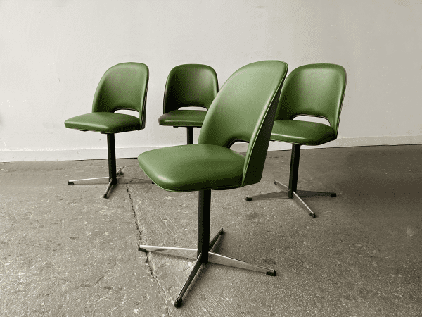 Mid-Century Modern 1960s swivel dining/kitchen/office chairs set of 4 - Image 4