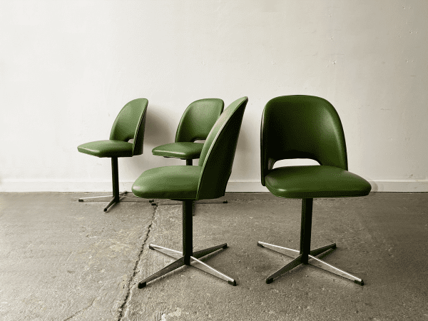 Mid-Century Modern 1960s swivel dining/kitchen/office chairs set of 4 - Image 5