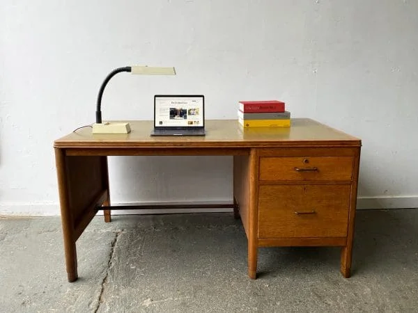 Mid-Century 1950’s vintage Ministry of Defence (MOD) desk - Image 5